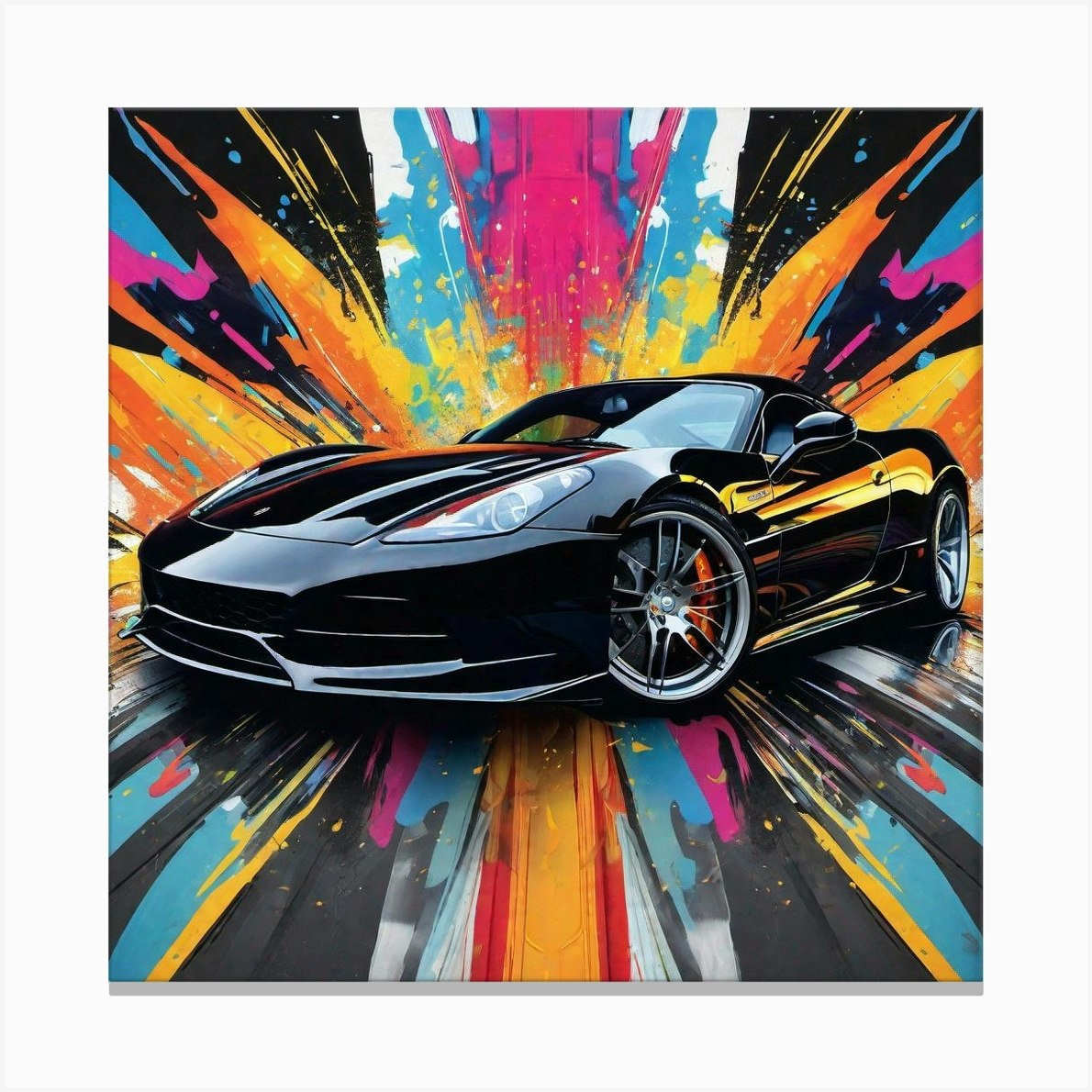 Sports Car Painting 7 Canvas Print by Noctarius Fy