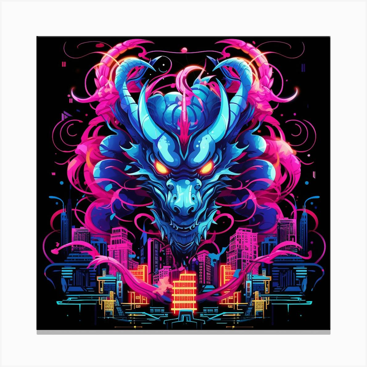 Neon shipping Dragon Painting