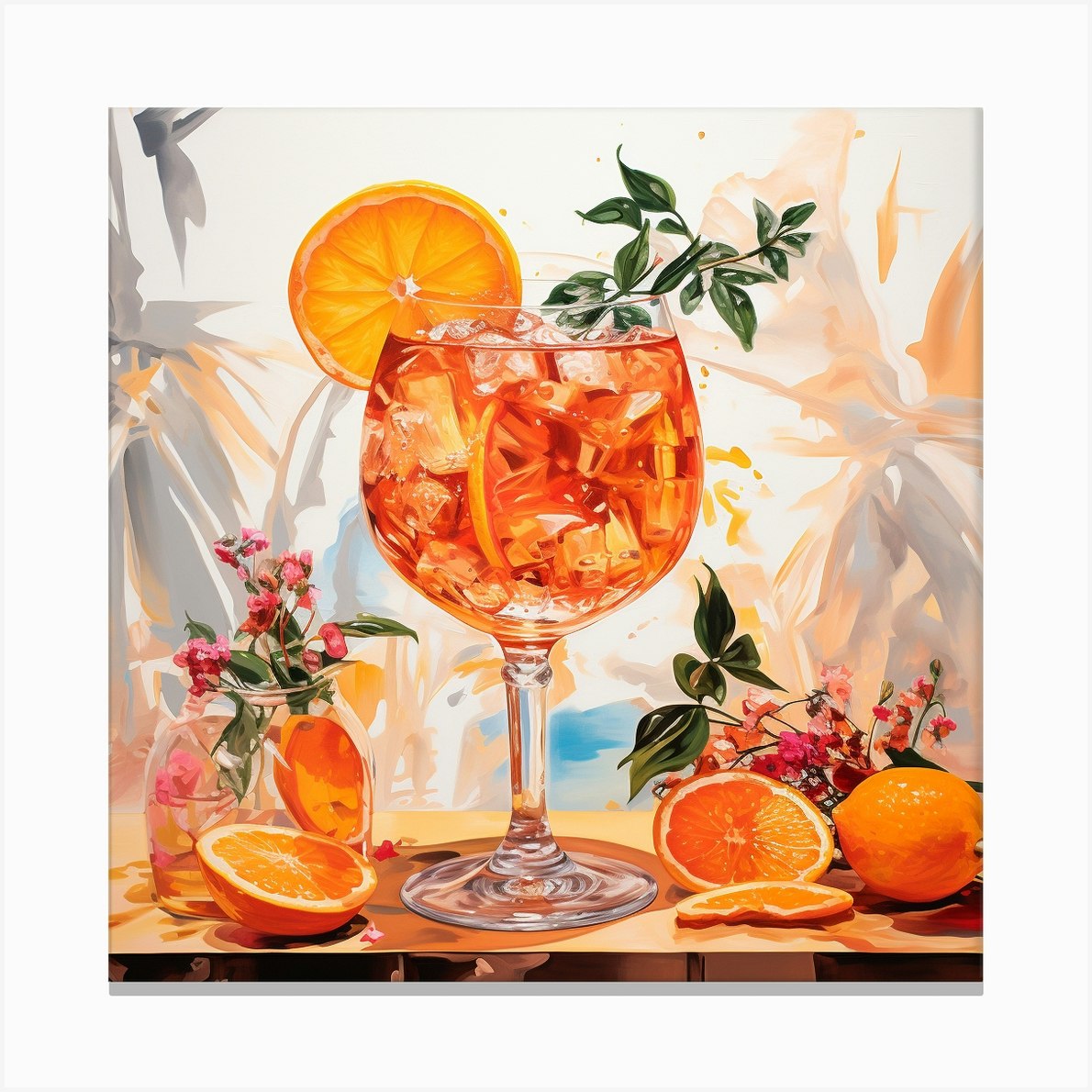 Aperol Spritz Art 141 Canvas Print by Monika - Fy