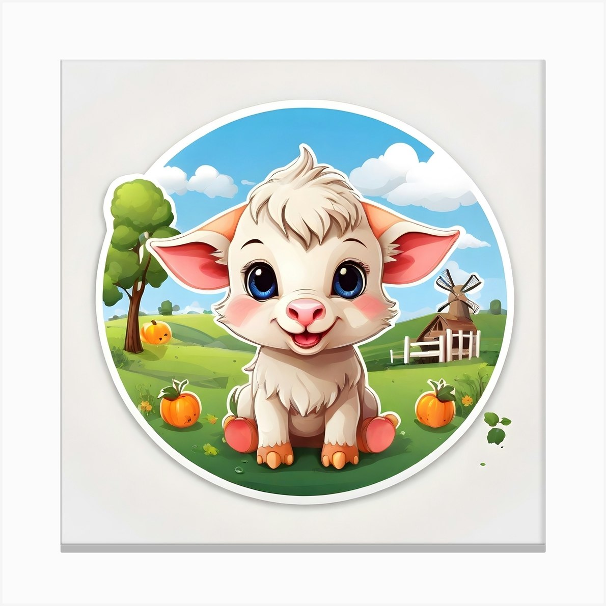 Farm Animal Canvas Print by salman007 Fy