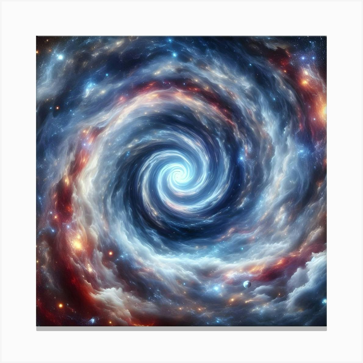 ARTCANVAS Symphony store Spiral Galaxy In Blue Canvas Art Print