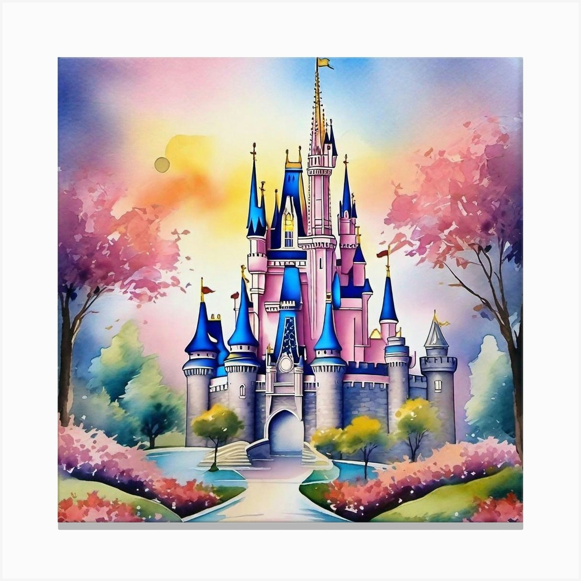 Cinderella Castle 37 Canvas Print By Noctarius Fy 7574