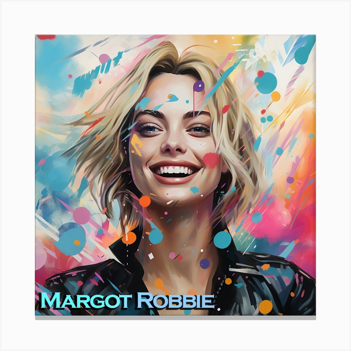 Margot Robbie 1 Canvas Print by Creating professional oil paintings out ...