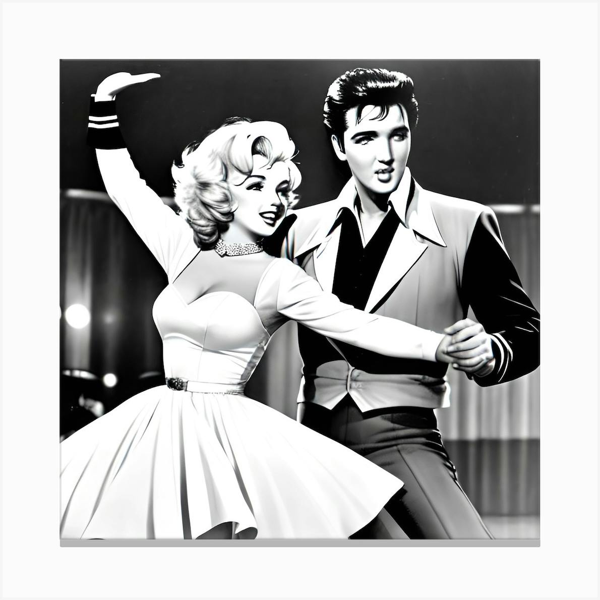 Marilyn Monroe and Elvis Presley Canvas Print by 4n4h4t4 - Fy