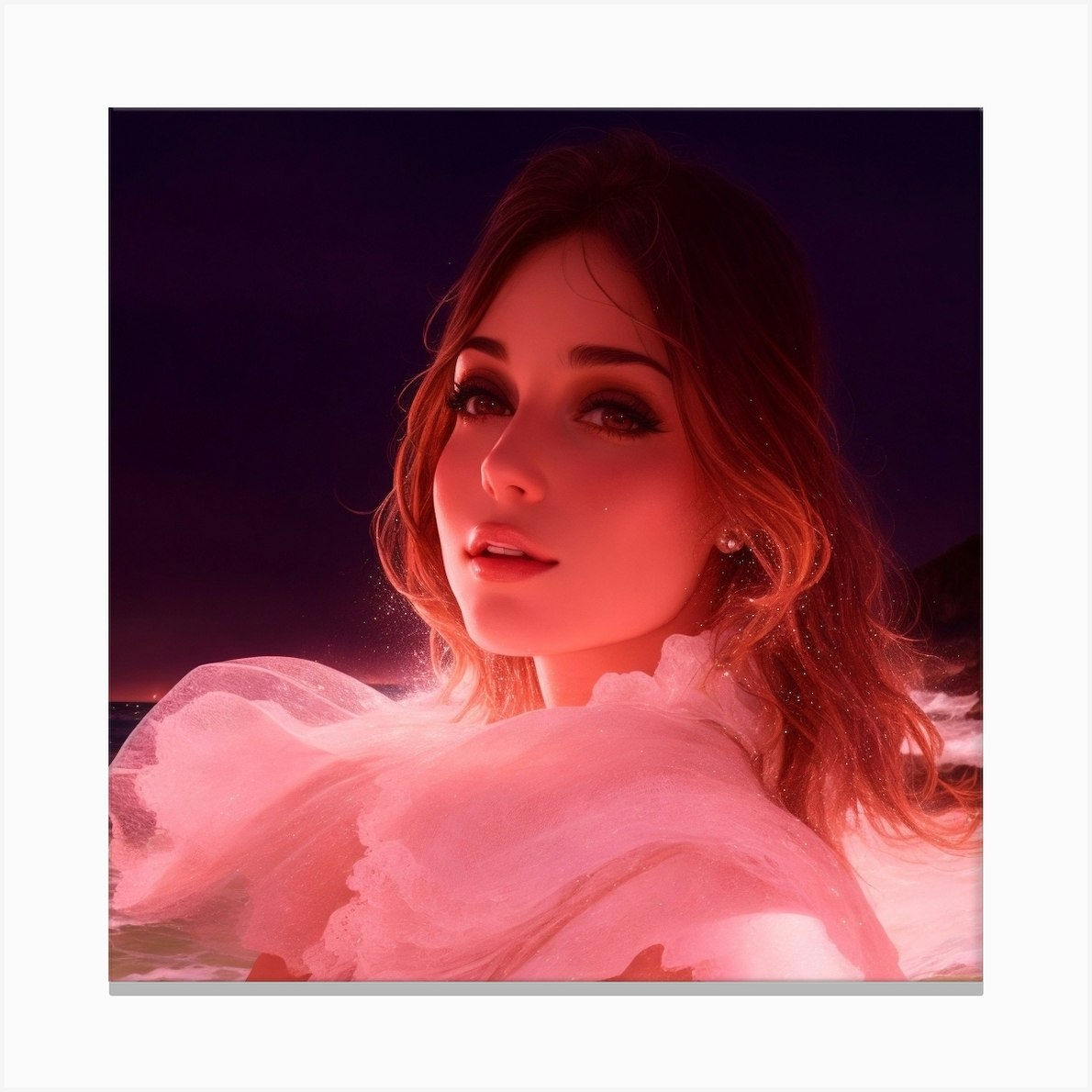 The Girl from the beach Canvas Print by V11vota Fy