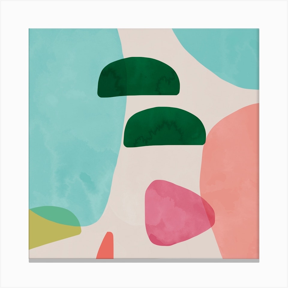 Organic Bold Shapes Square Art Print by Ninola Design - Fy