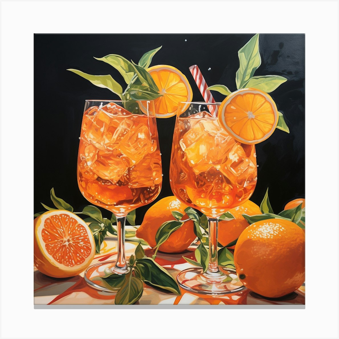 Aperol Spritz Art 34 Canvas Print By Monika - Fy