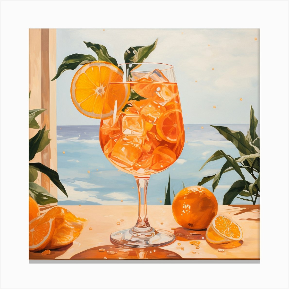 Aperol Spritz Art 276 Canvas Print By Monika - Fy