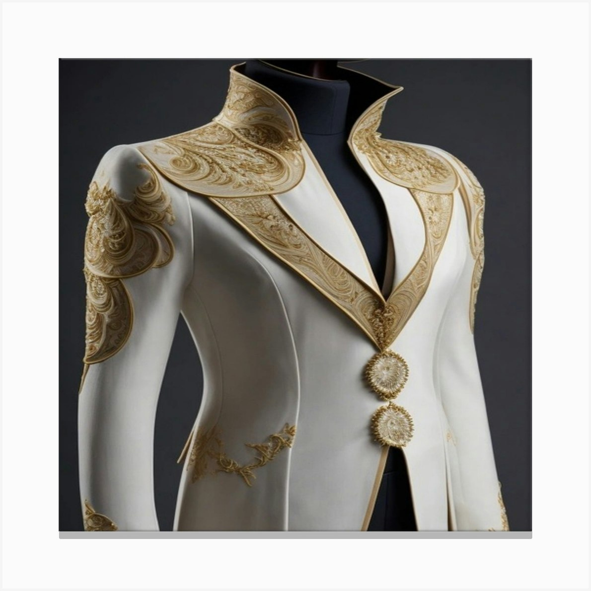 King'S Coat designed suit Canvas Print by Godstrong Fy