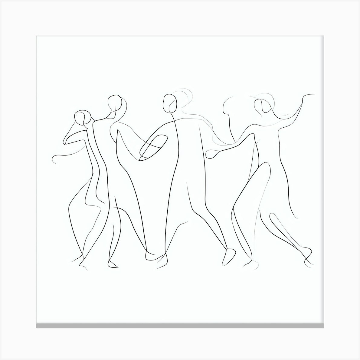 Dancers Line Art 1 Canvas Print by Two Six Media Fy