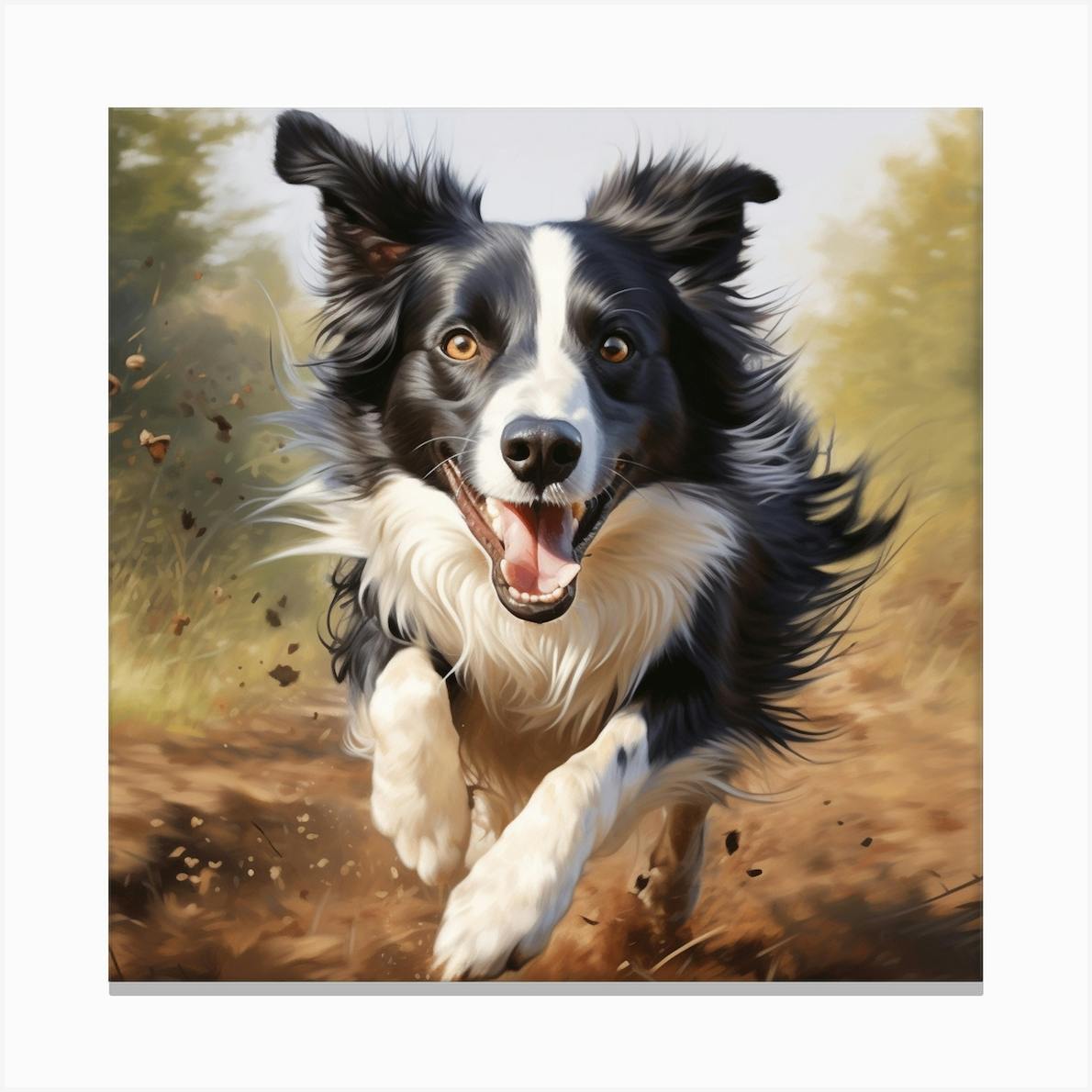 Border collie hot sale wall art