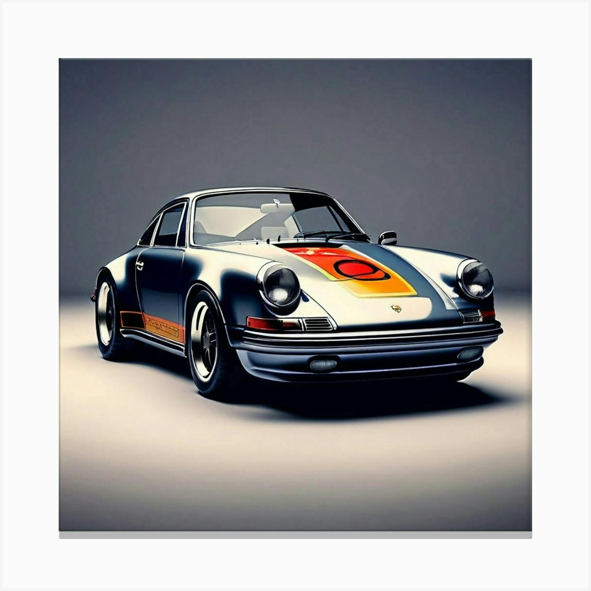 1 Piece 911 Wall Art Decor, German Car Canvas Picture Print Poster for Showroom Office, Sport Car hotsell Themed Painting