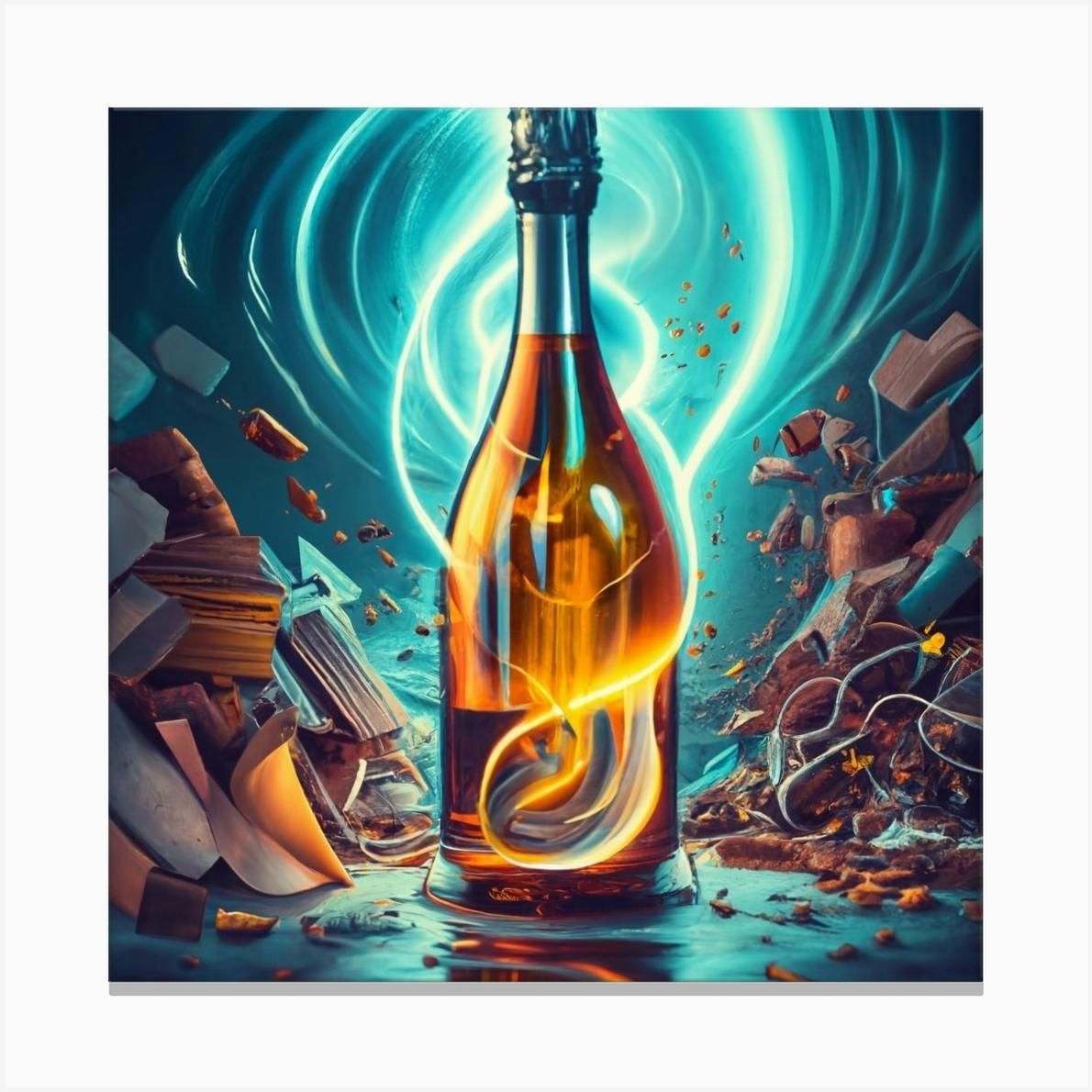 Shops Bohemian Artsy Abstract Bottles Picture