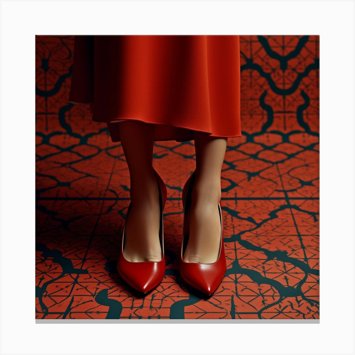 Red pattern heels outlet