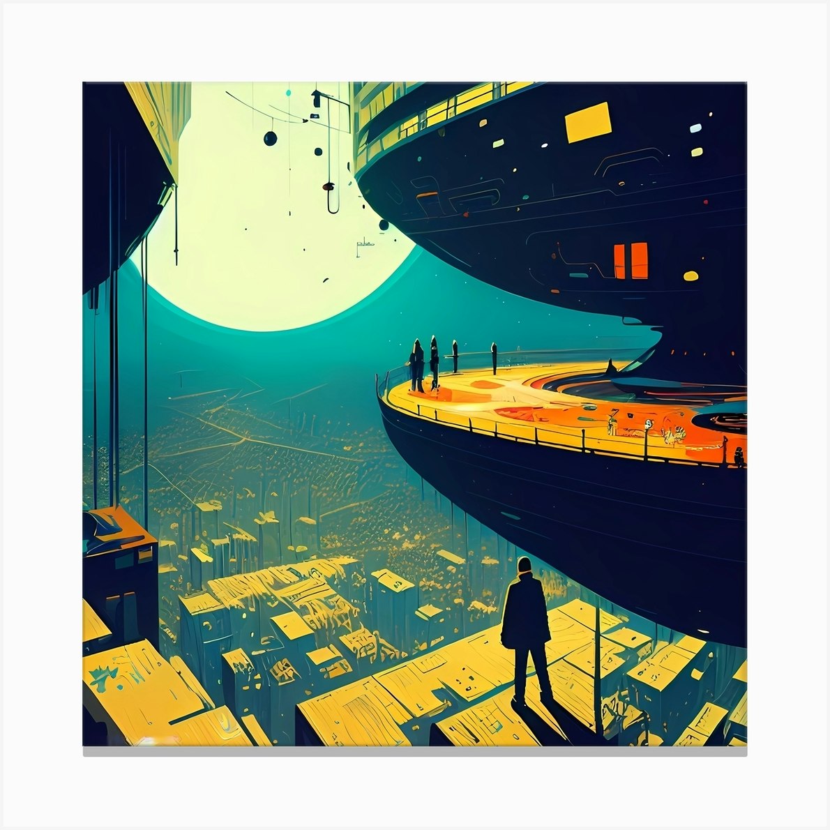 Futurism 9 Canvas Print by Jireh Grace Pihoc - Fy