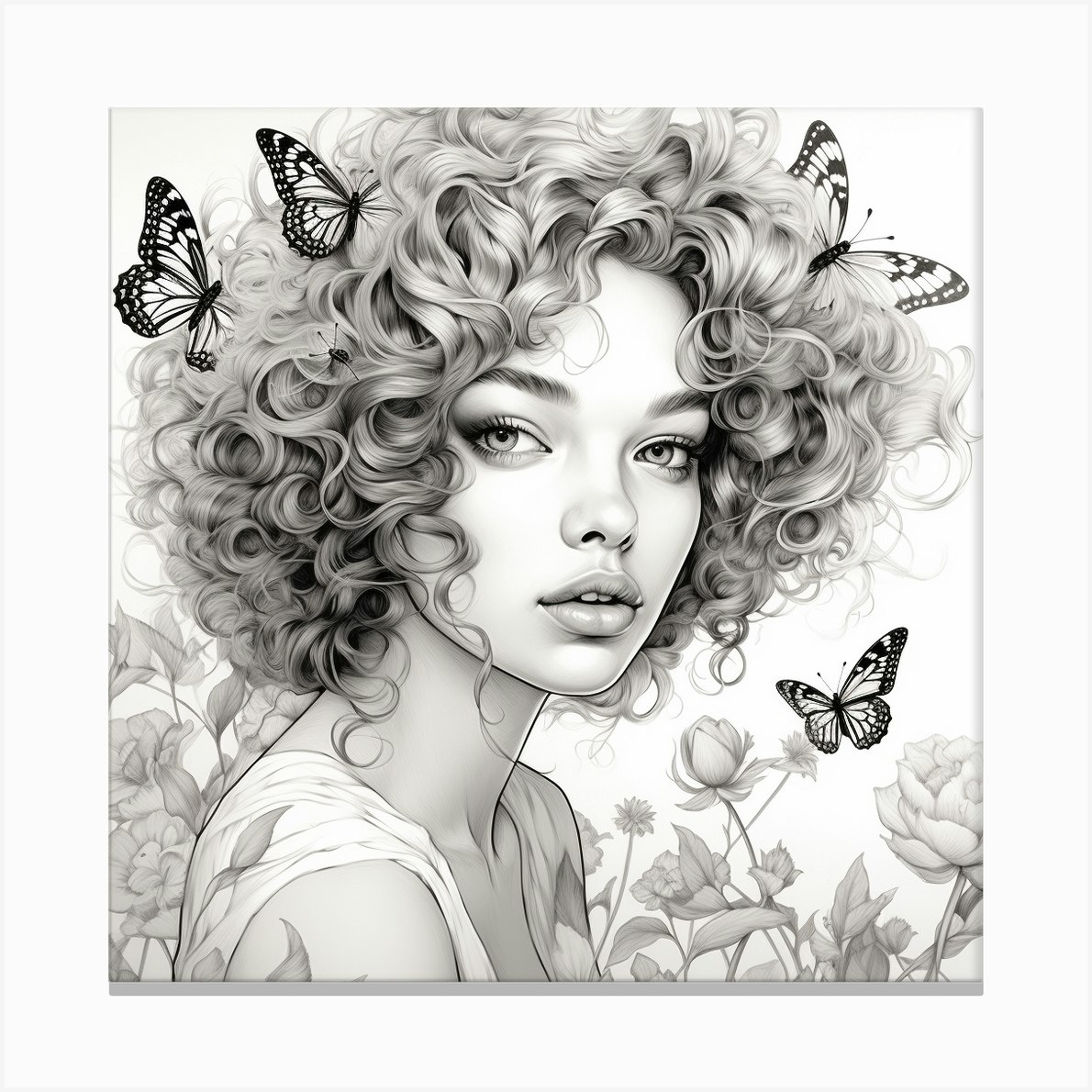Butterfly Girl 18 Canvas Print by Bella Luna Fy