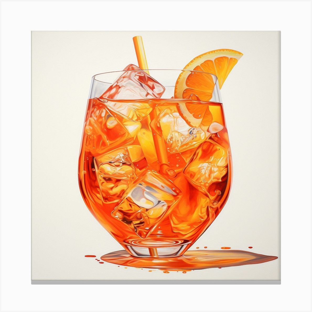 Aperol Spritz Art 220 Canvas Print by Monika - Fy