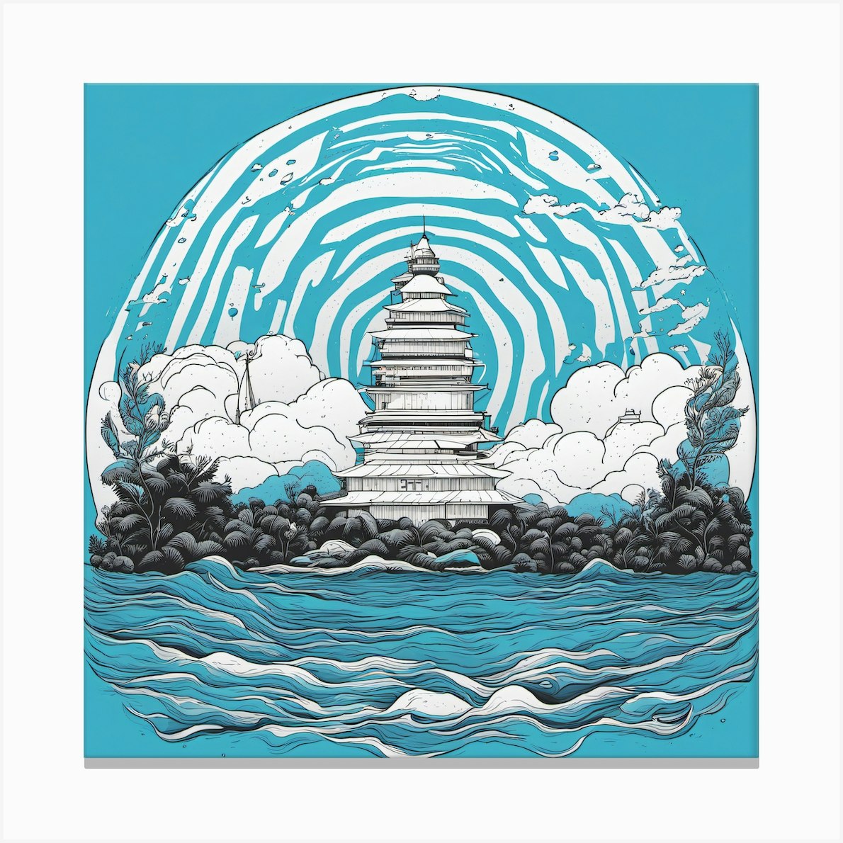 Tidal Wave Canvas Print by Muddasir Fy