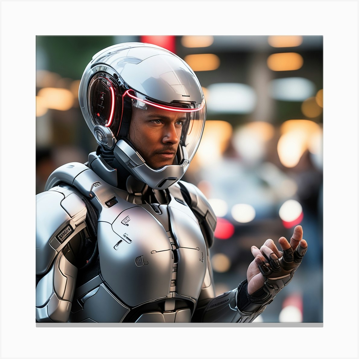 Futuristic Man 139 Canvas Print by Artists From The Future - Fy