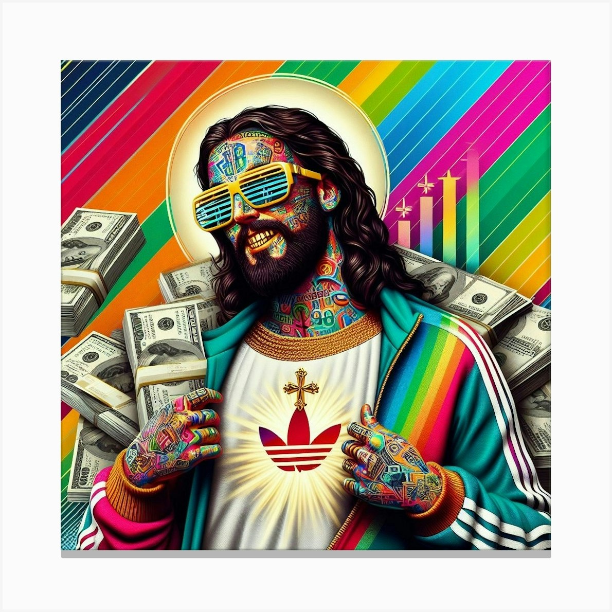 Jesus Money Canvas Print by Dope Soul - Fy