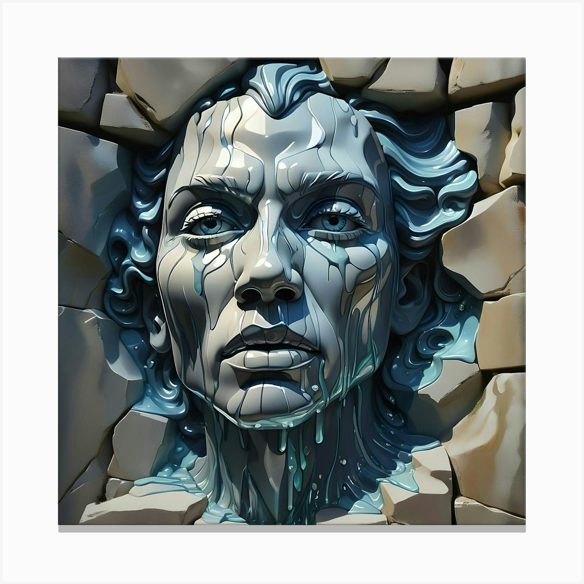 Wall Face 22 Canvas Print by Peter Galea-Naudi - Fy