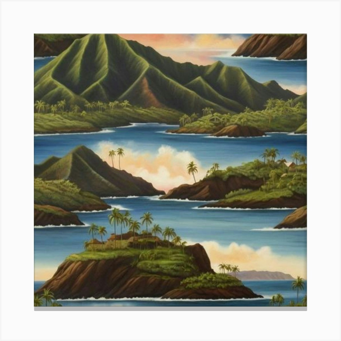 Hawaiian Landscape 7 Canvas Print by Fy