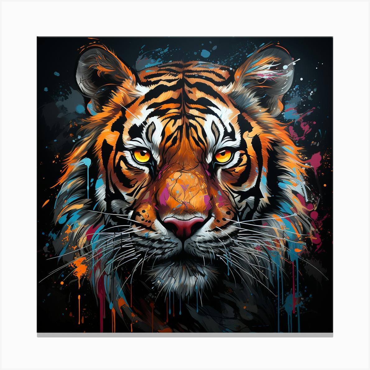 Grafitti Tiger Canvas Print by PrintsBySMP Fy