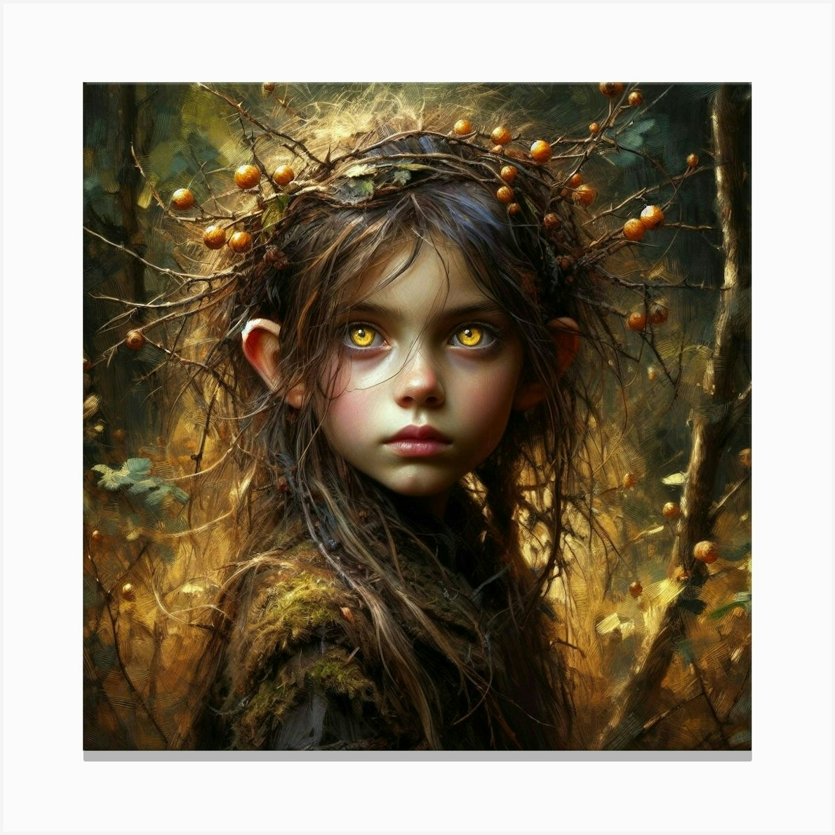 Fairy Girl In The Forest 8 Canvas Print by Frank Tout - Fy