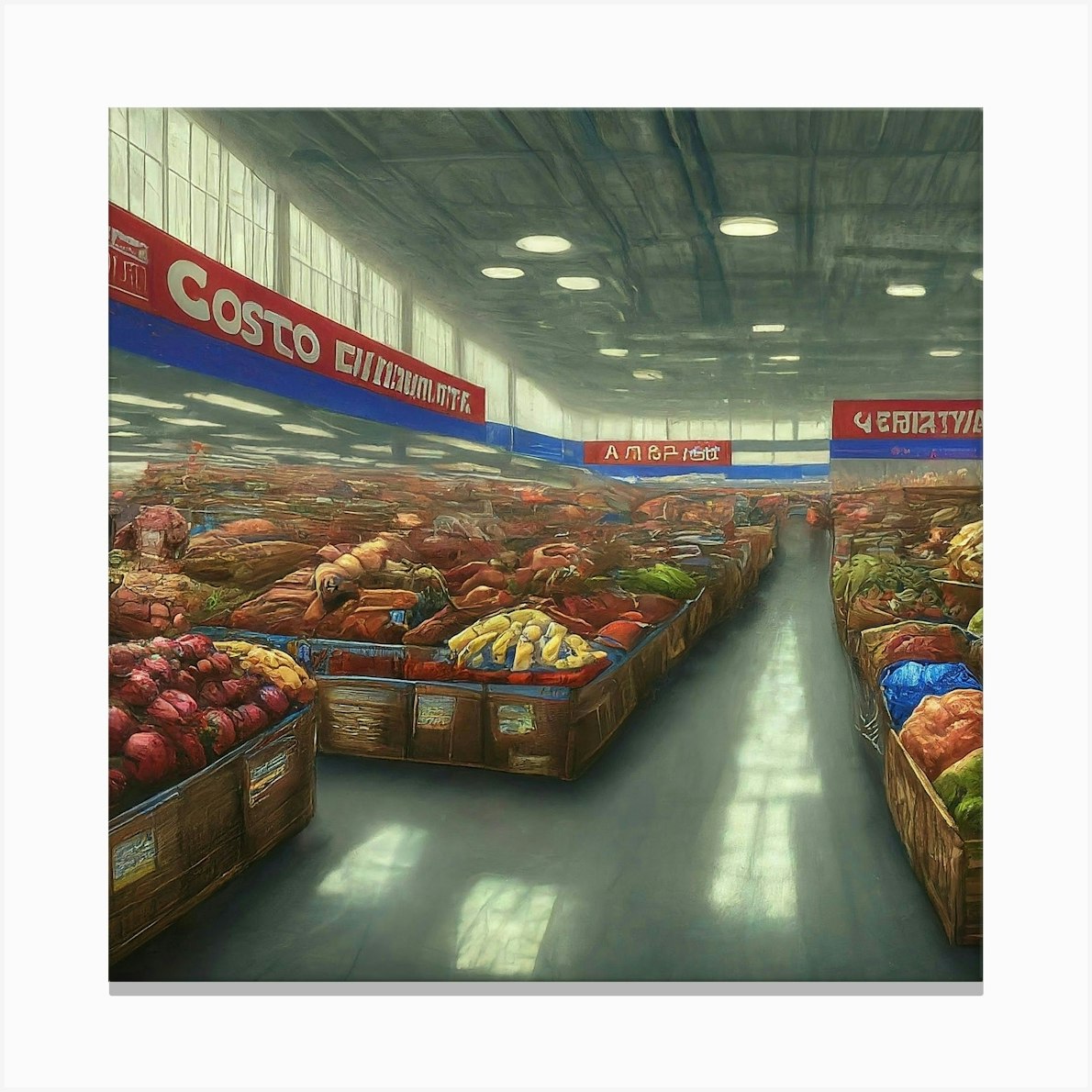 Costco Grocery Store Canvas Print by GBGA Creations Fy
