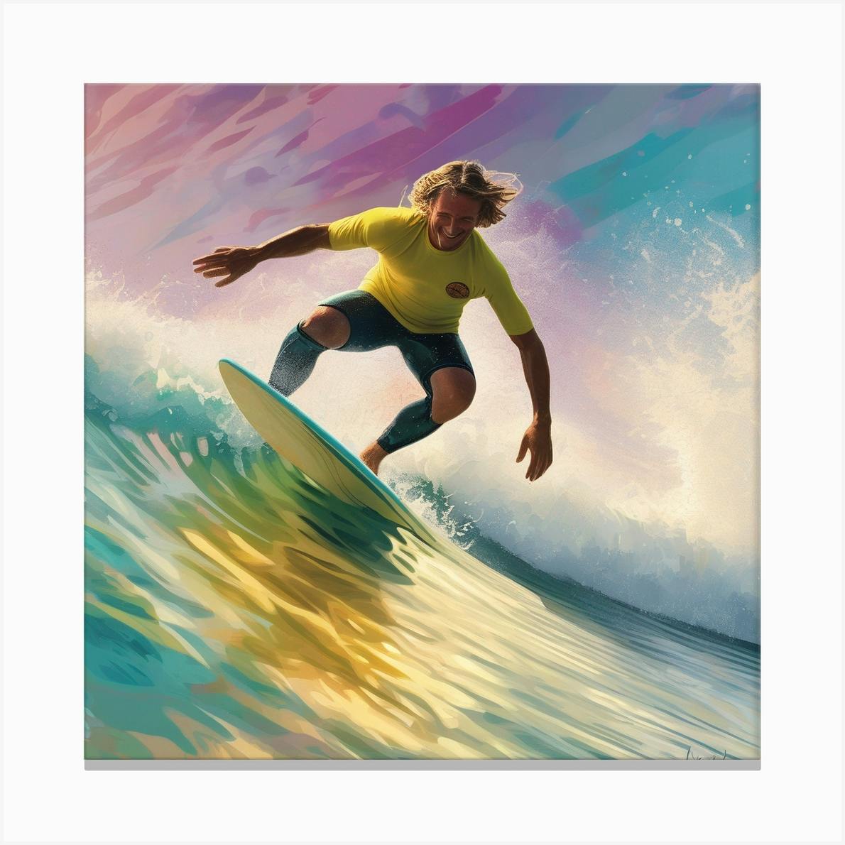 Time To Surf Art Print 3 Canvas Print