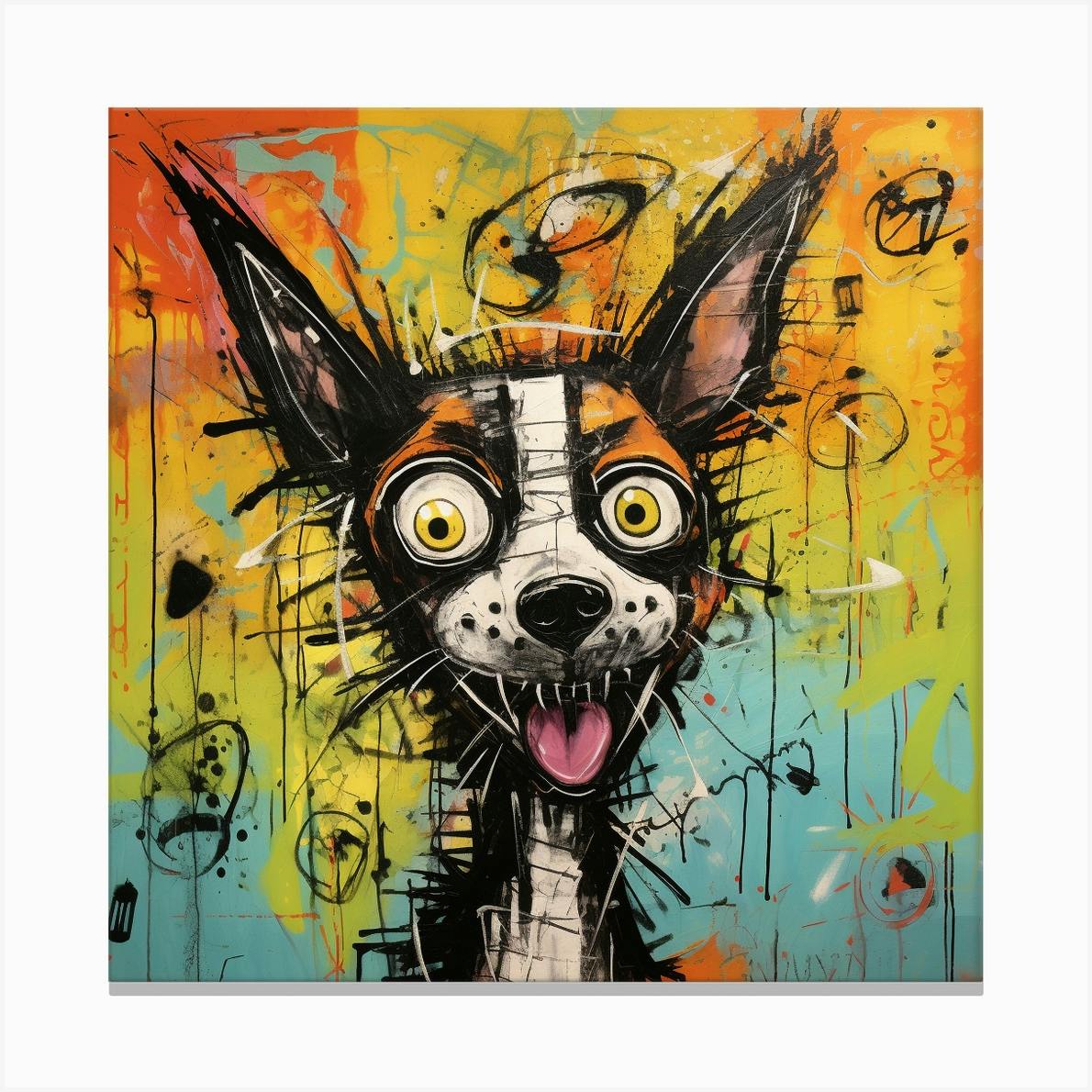 Abstract Crazy Whimsical Dog 1 Art Print by DBmedia - Fy