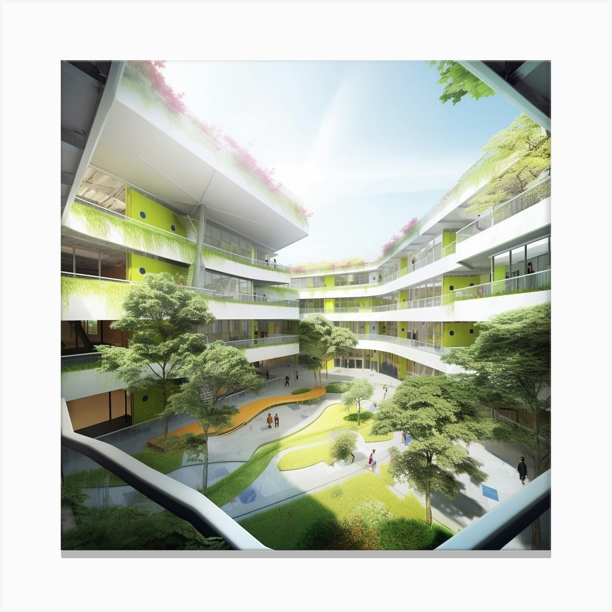 Atrium Canvas Print by Chaotic Fy