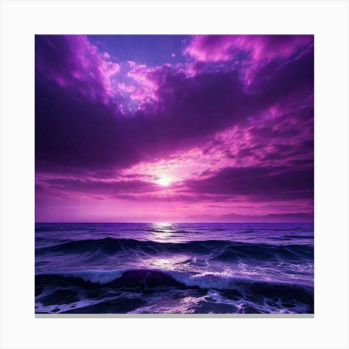 Purple Sunset Canvas Print by Noctarius - Fy