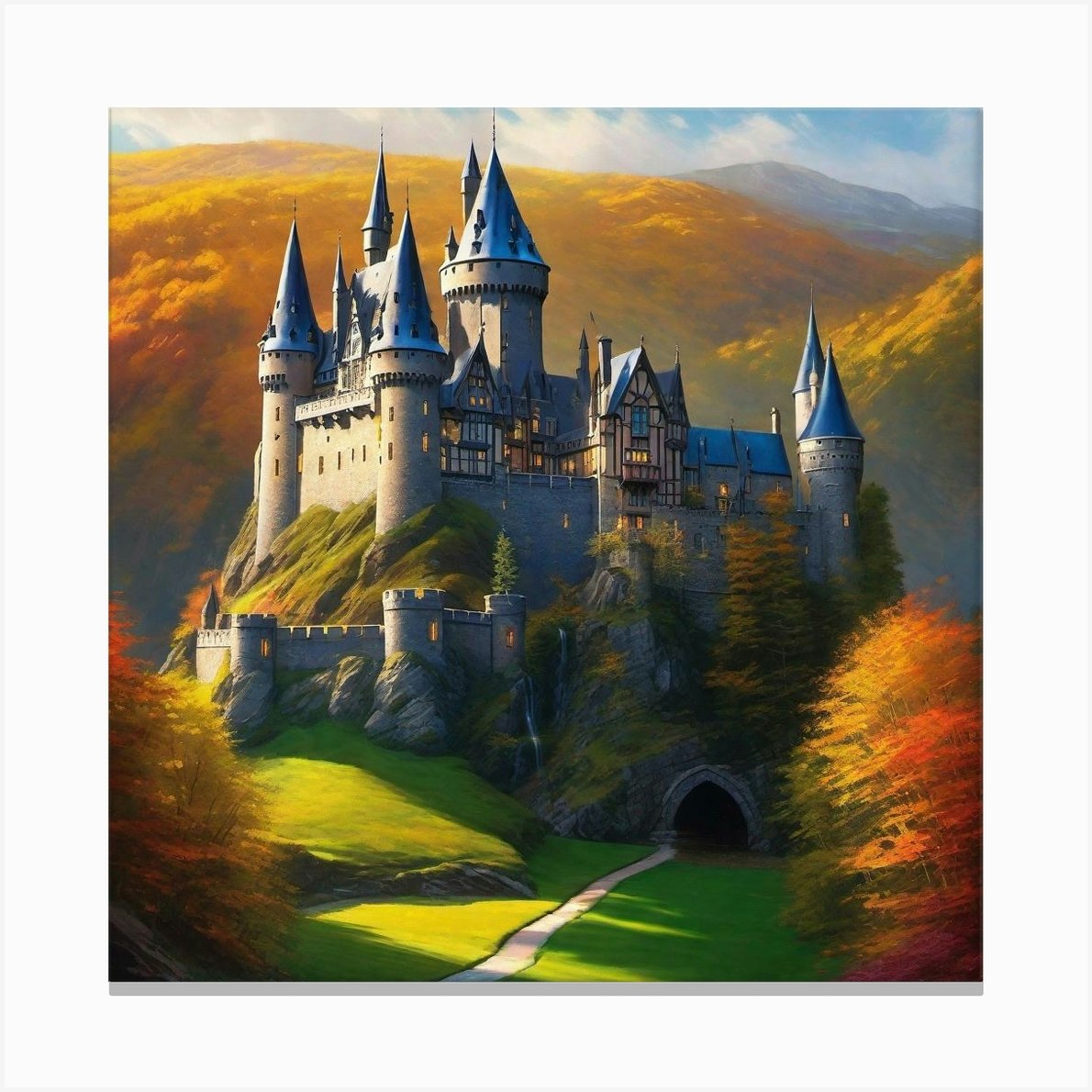 Hogwarts Castle 9 Canvas Print By Noctarius Fy 6544