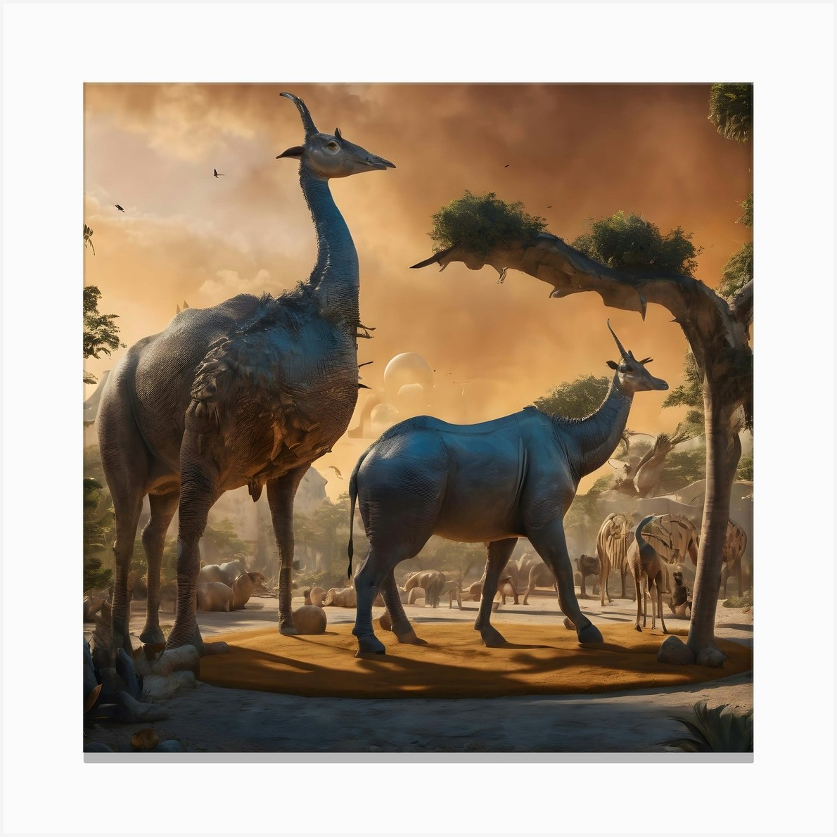 Surreal Zoo Inspired By Dali 5 Canvas Print by Euro73_ - Fy