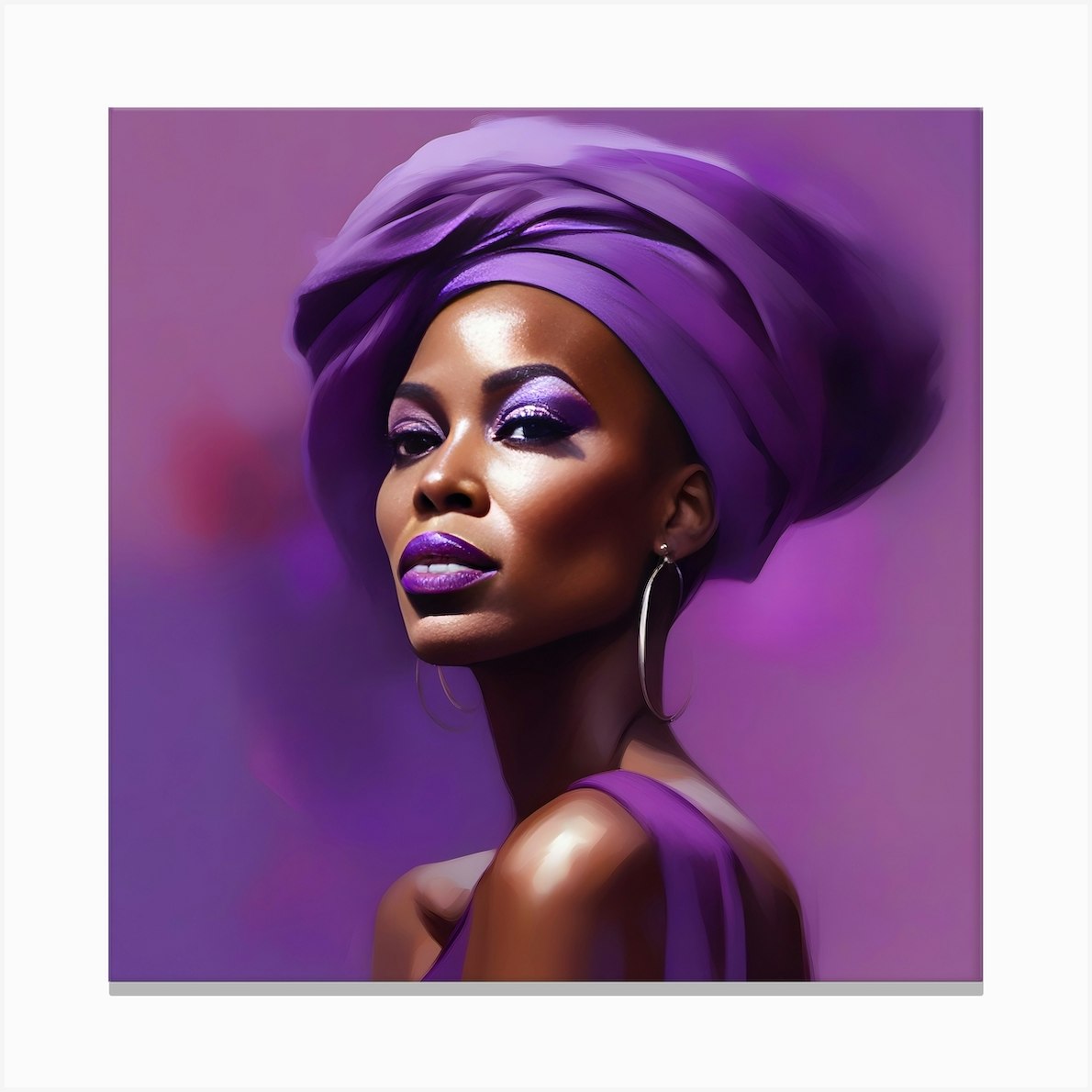 Purple Woman Canvas Print by Two Six Media - Fy