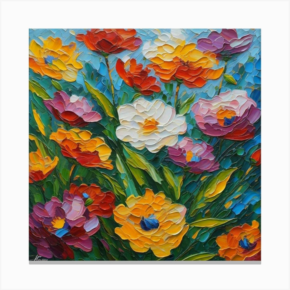 Flowers painted Art Print by ZCOGRAPHICS - Fy