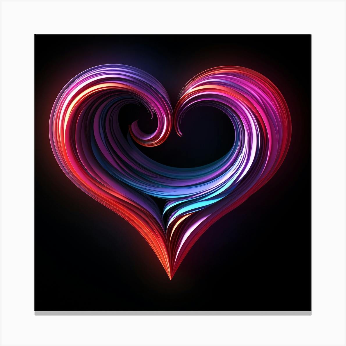 Deals ARTCANVAS I Love You Neon Heart Canvas Art Print