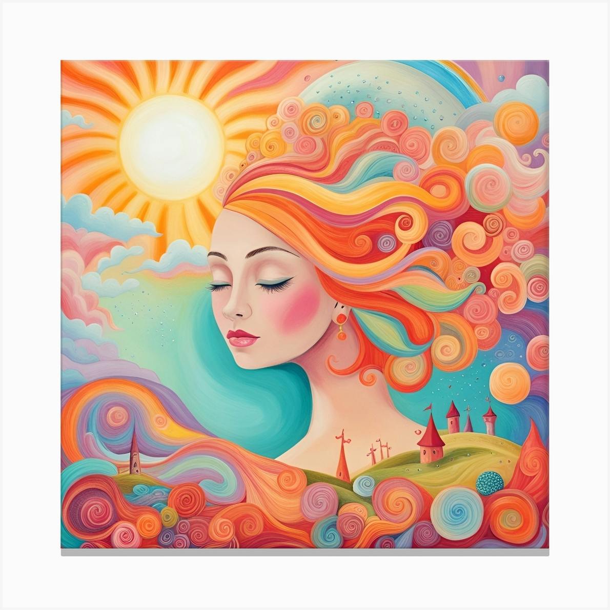 Dreaming Woman Art Print by faithart22 - Fy