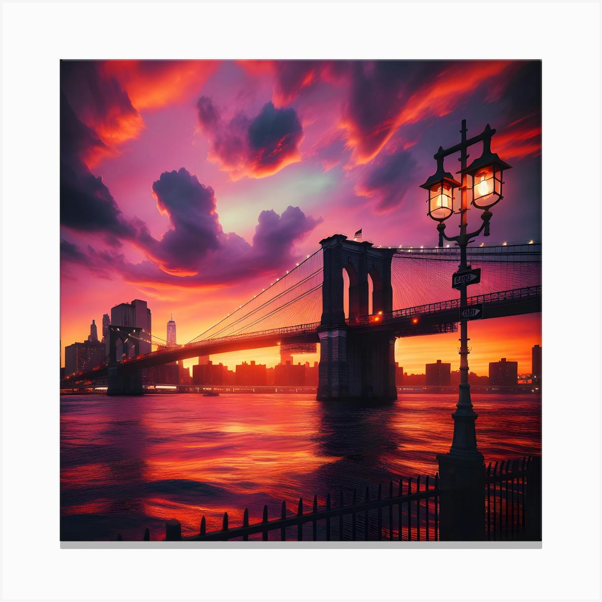 Joker Art on Canvas Wall Art 2024 Brooklyn Bridge Canvas Print Brooklyn Bridge Wall Art Architecture Print Art New York on Canvas Art NY Wall Art