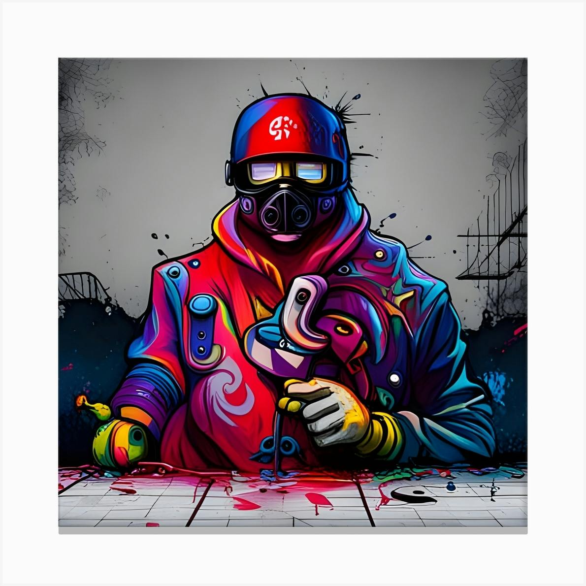 Nightmare on graffiti street Canvas Print by 8iseverything