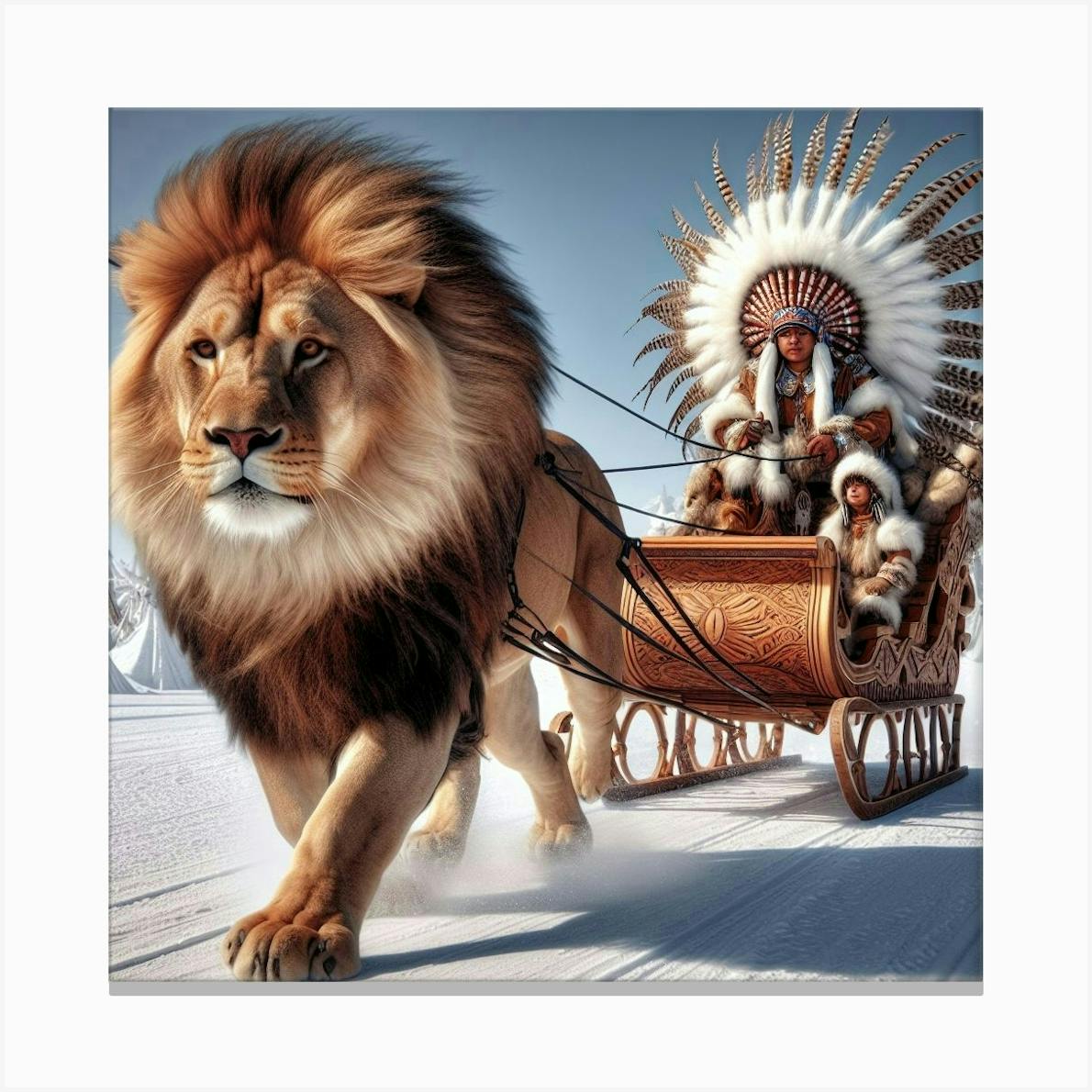 Holiday Lion popular Lithograph Free Shipping