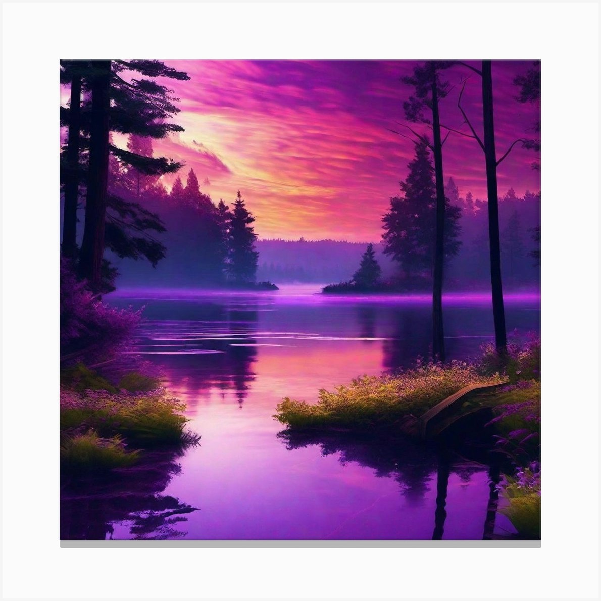 Purple Sunset 2 Canvas Print by Noctarius - Fy