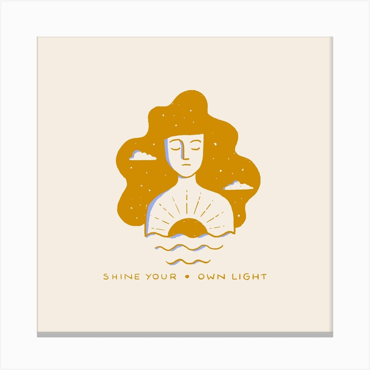 Shine Your Own Light Square Canvas Print by Flattering Design - Fy