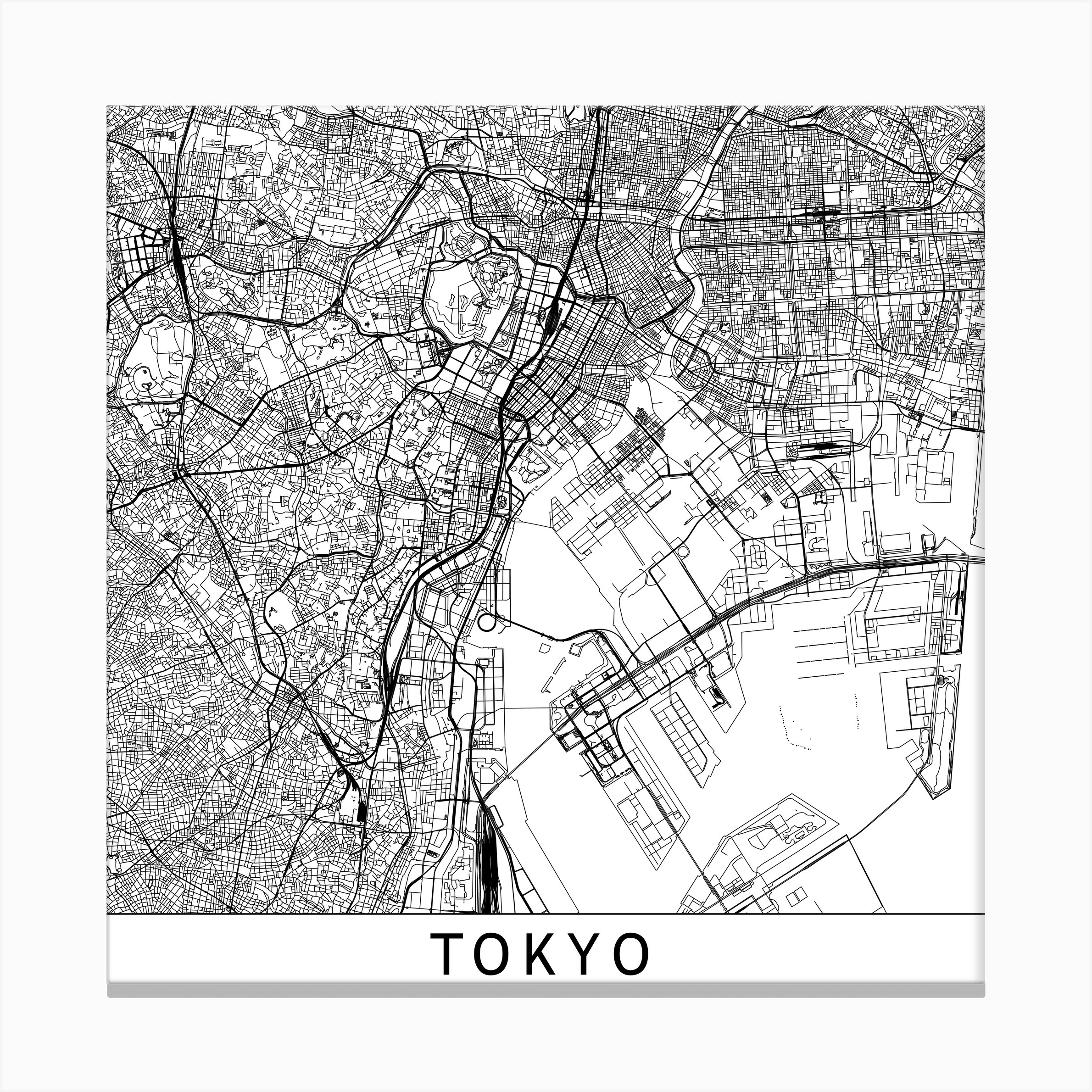 Tokyo Map Canvas Print by multipliCITY - Fy