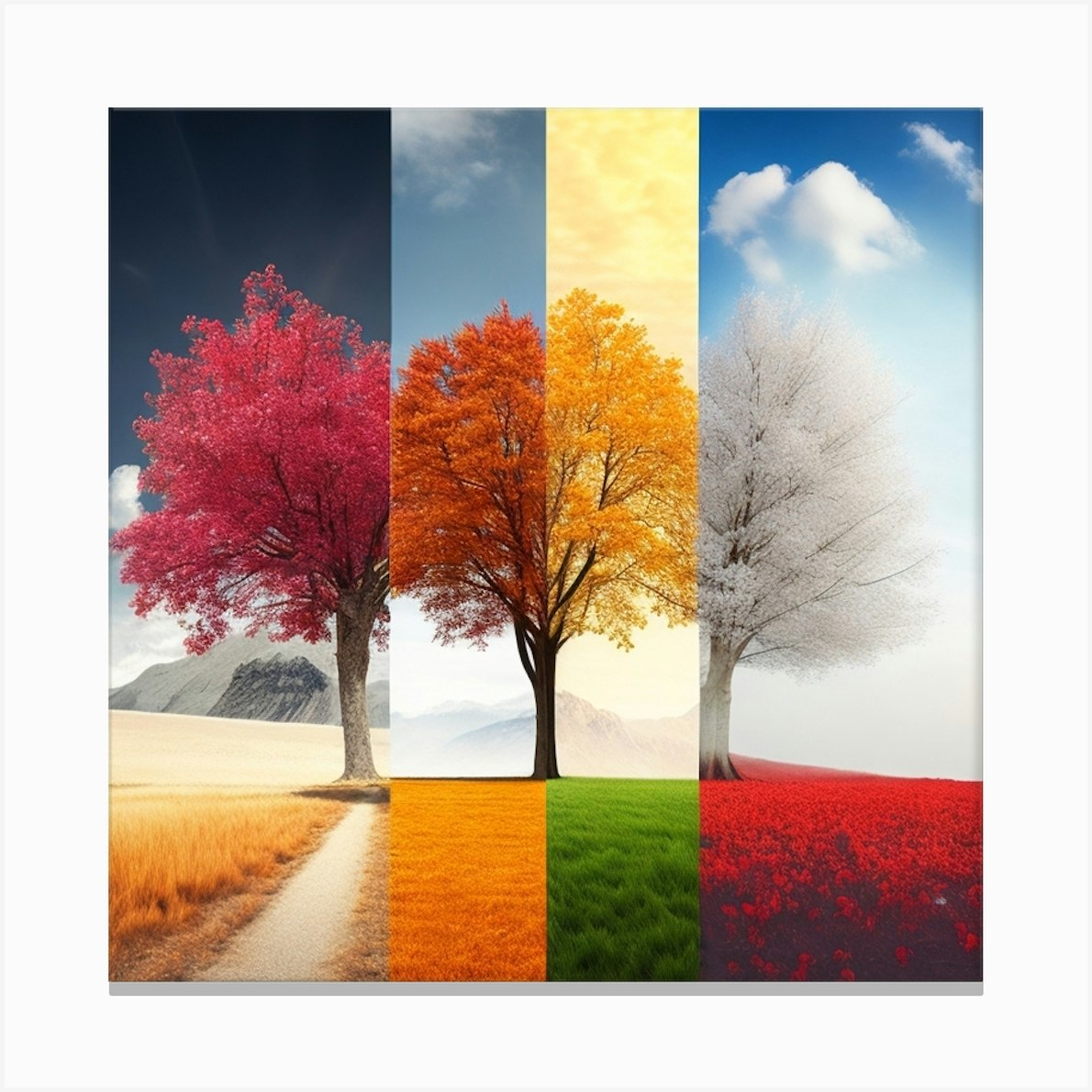 Four Seasons Canvas Print by balram giri - Fy