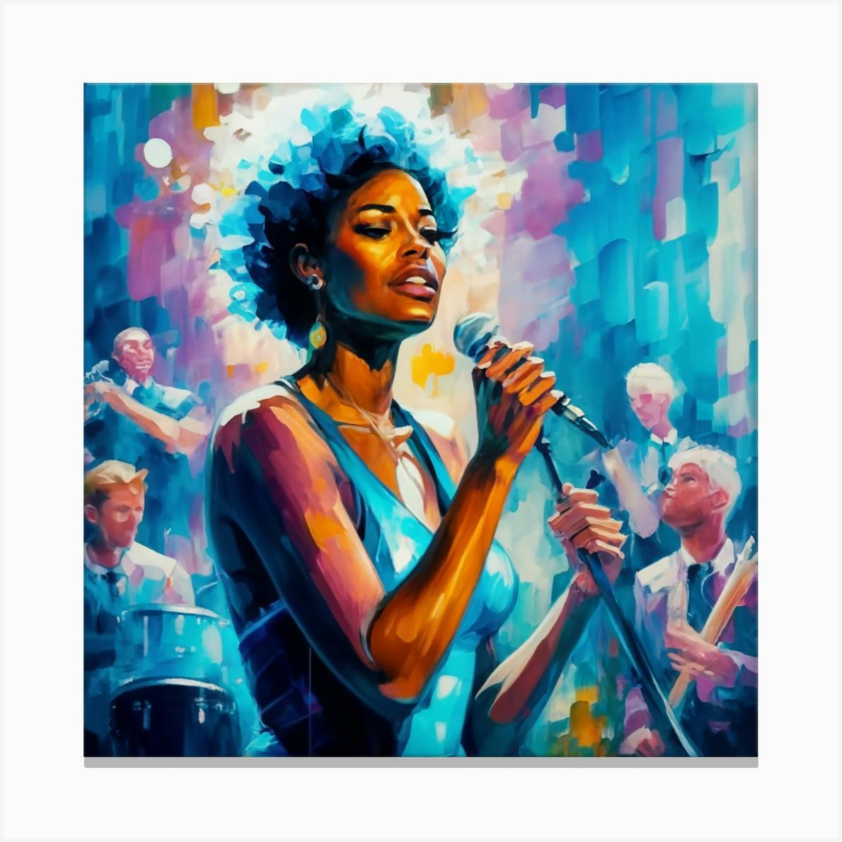 Blues Singer Art Print by logicx Fy