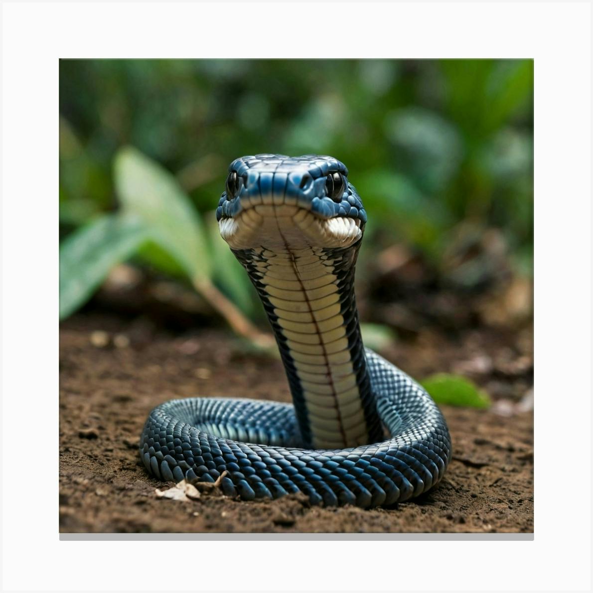 Snake in the Grass, Cyanotype print, blueprint, snakeskin, sunprint, nature print, animal art, betrayal, modern art, friendship art blue outlet art