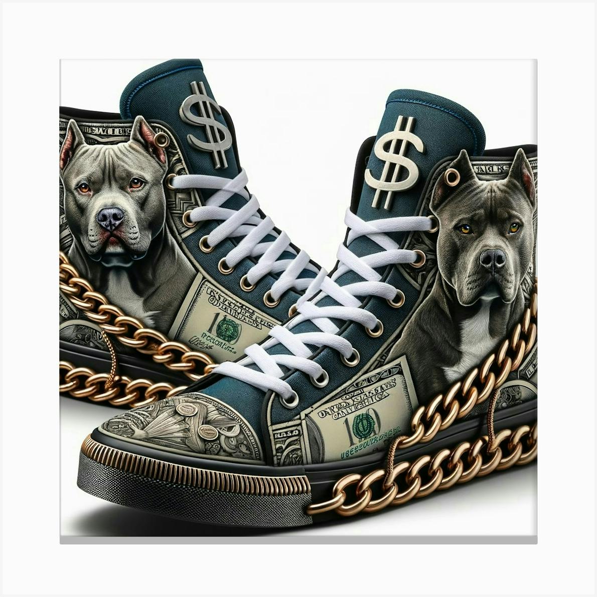 Money Dog Shoes Canvas Print by The Department Fy
