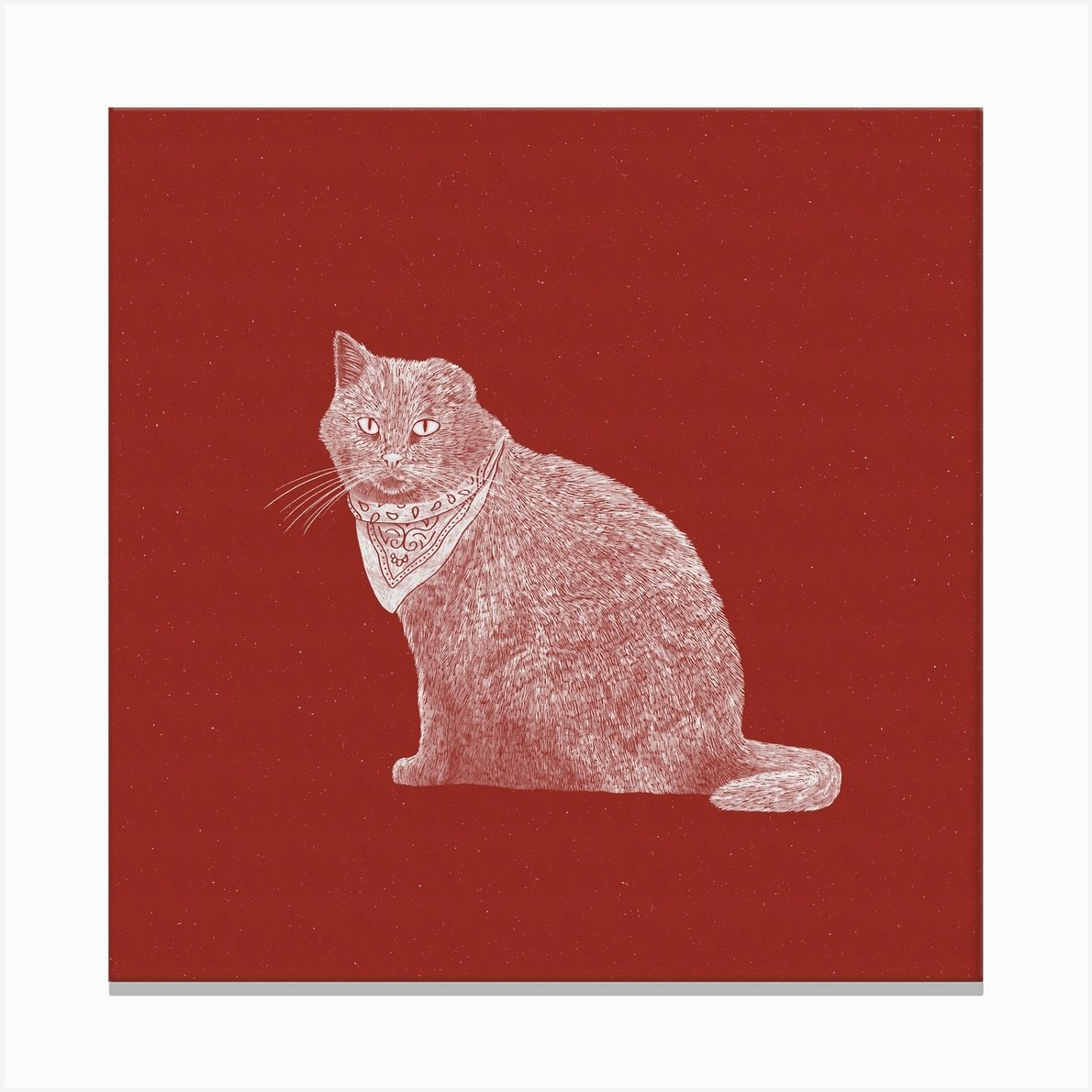 The Badass Bandit Cat In A Bandana Canvas Print by Anyone Can Yeehaw - Fy